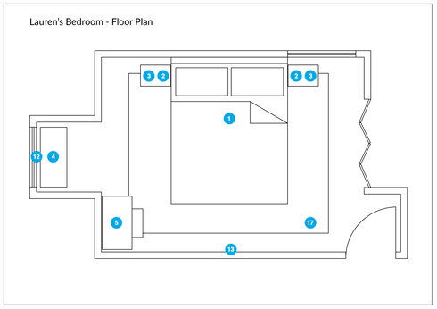 Online Designer Bedroom Floorplan