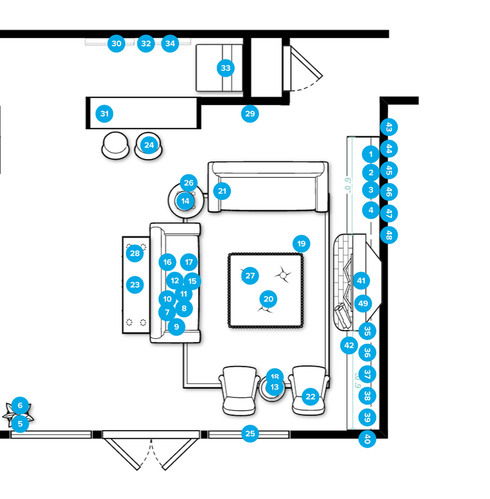 Online Designer Living Room Floorplan