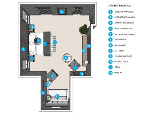 Online Designer Bedroom Floorplan