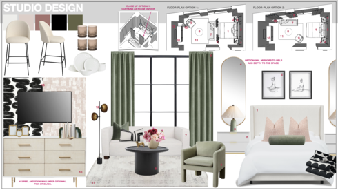 Fresh Studio Apartment Interior Design Marya W. Moodboard 1 thumb