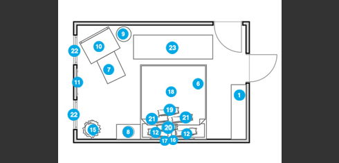 Online Designer Bedroom Floorplan