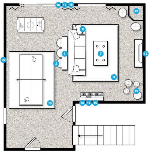 Online Designer Living Room Floorplan