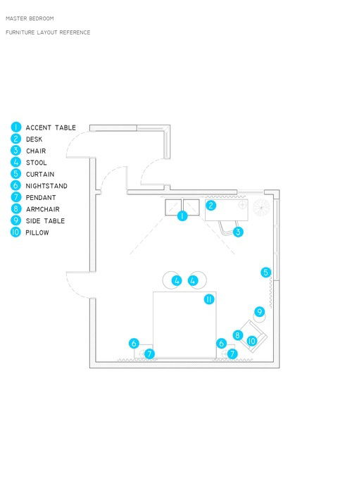 Plano del Dormitorio del Diseñador en Línea