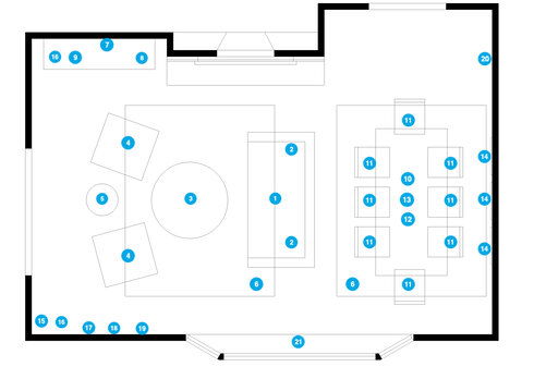 Online Designer Living Room Floorplan