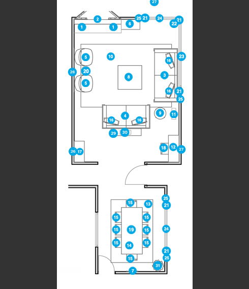 Online Designer Living Room Floorplan