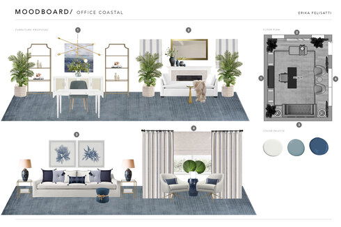 Florida Coastal Home Office & Sitting Room Erika F. Moodboard 1 thumb