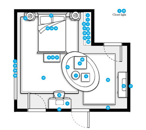 Online Designer Bedroom Floorplan