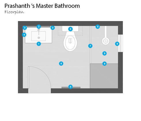 Online Designer Bathroom Floorplan