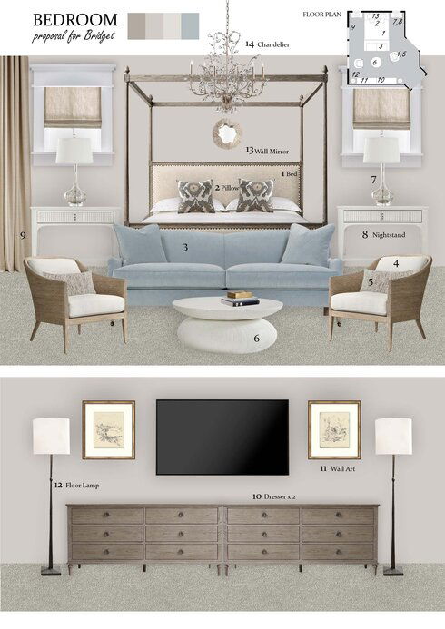 Transitional Master Bedroom: Elegant Neutrals Christina N. Moodboard 2 thumb