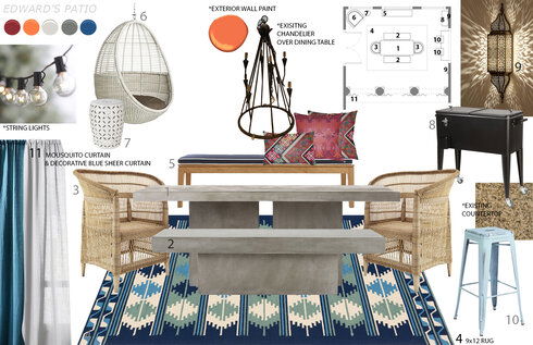 Bohemian Style Design Patio - Morocco inspired Jessica S. Moodboard 2 thumb