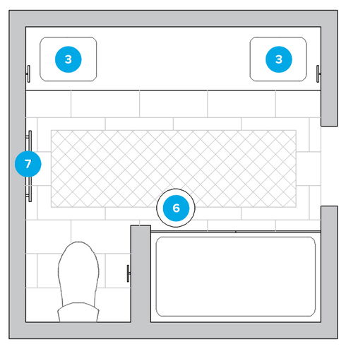 Online Designer Bathroom Floorplan