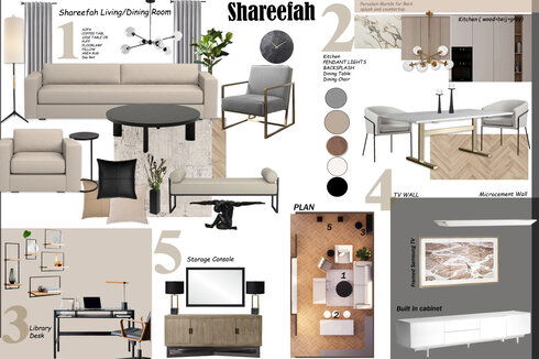 Contemporary Family Room Design Fereshteh H. Moodboard 1 thumb