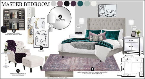 Eclectic Jewel Tone Home Design Rachel H. Moodboard 1 thumb