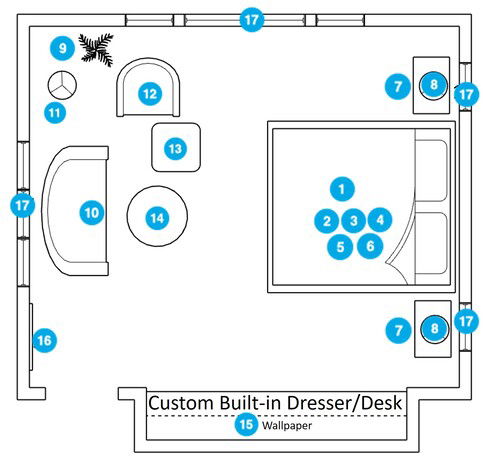 Online Designer Bedroom Floorplan