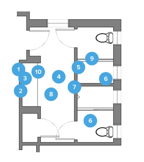 Online Designer Bathroom Floorplan