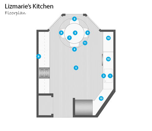 Online Designer Kitchen Floorplan