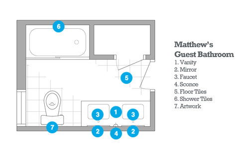 Online Designer Bathroom Floorplan