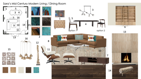 Mid-Century Living and Dining Room Design Theresa G. Moodboard 2 thumb