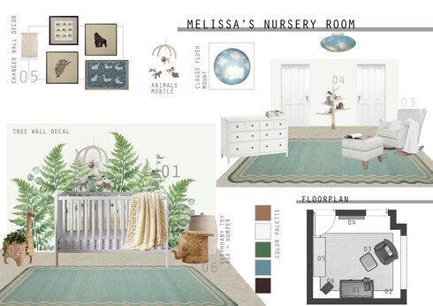 Fresh Eclectic Bedroom & Nursery Design Jessica D. Moodboard 1 thumb