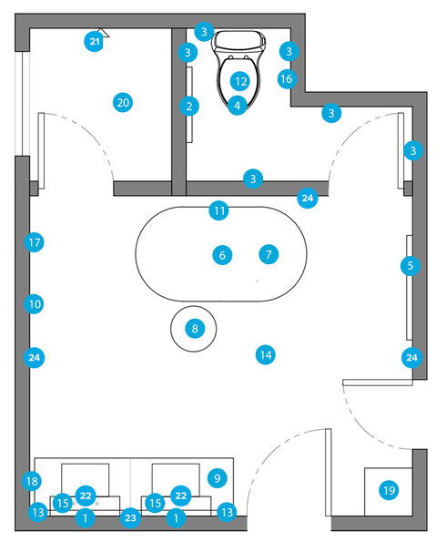 Online Designer Bathroom Floorplan