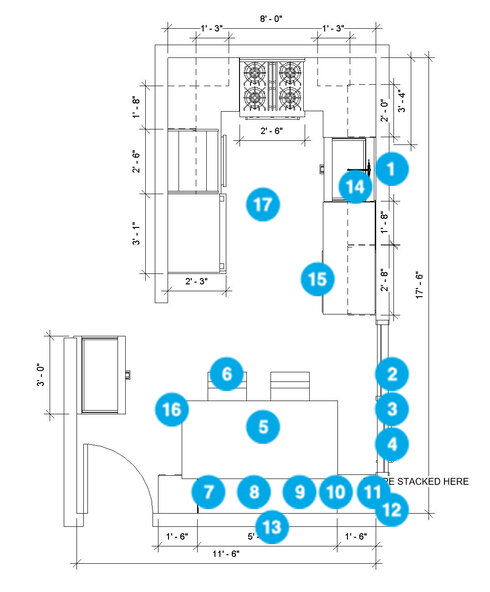 Online Designer Kitchen Floorplan