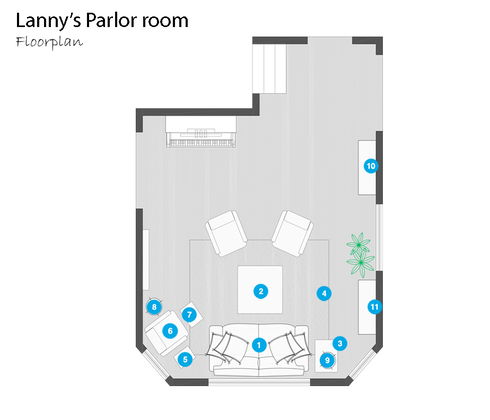 Online Designer Combined Living/Dining Floorplan