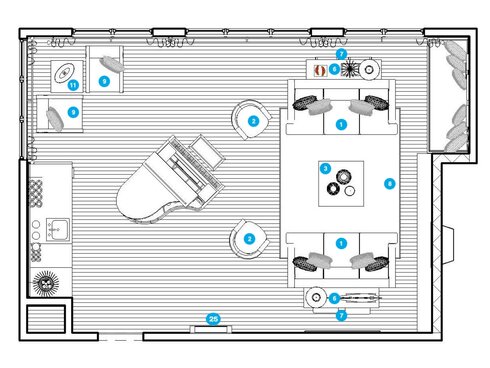 Online Designer Living Room Floorplan