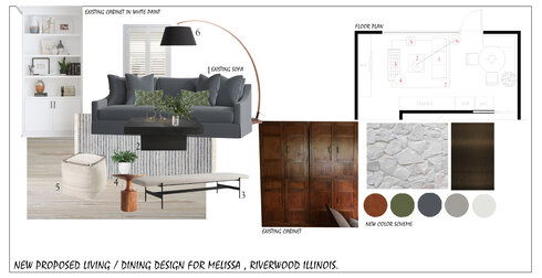 Colorful & Eclectic Living Room Aida A. Moodboard 2 thumb