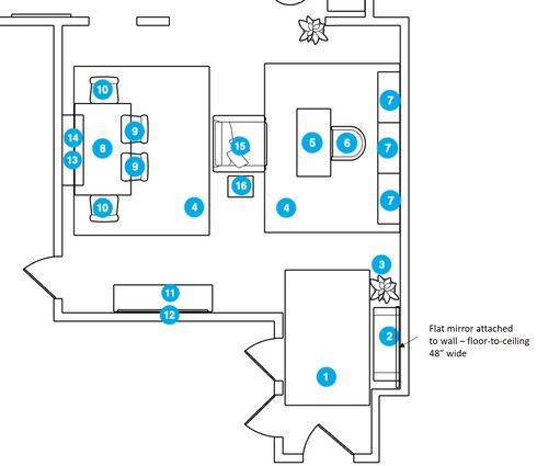 Online Designer Combined Living/Dining Floorplan