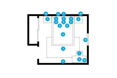 Online Designer Bedroom Floorplan