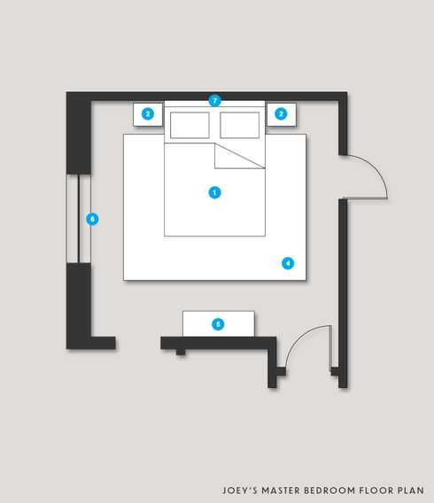 Online Designer Bedroom Floorplan