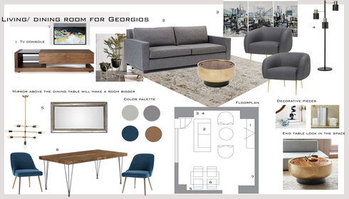 Stylish Eclectic  Living Room & Bedroom  Lidija P. Moodboard 2 thumb