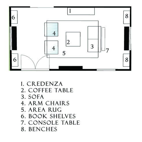 Online Designer Living Room Floorplan