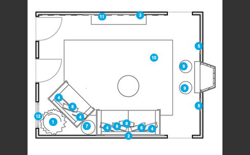 Online Designer Living Room Floorplan