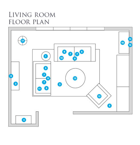 Online Designer Living Room Floorplan