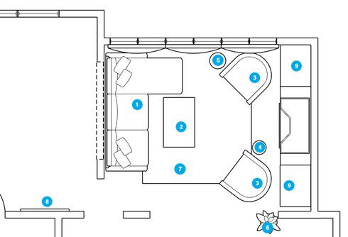 Online Designer Living Room Floorplan