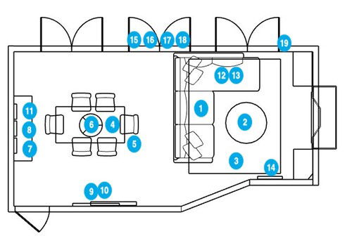 Online Designer Living Room Floorplan