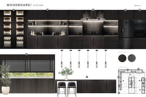 Masculine Kitchen, Bar & Bathroom Renovation Erika F. Moodboard 1 thumb