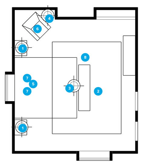 Online Designer Bedroom Floorplan