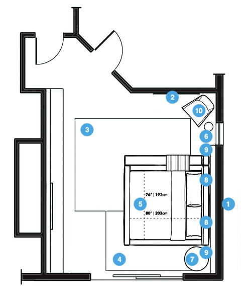 Online Designer Bedroom Floorplan