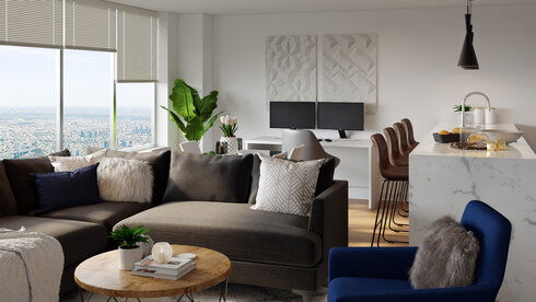 Bright Modern City Apartment Interior Design | Decorilla - Modern City Apt Interior Design