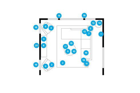 Online Designer Living Room Floorplan