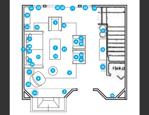 Online Designer Living Room Floorplan