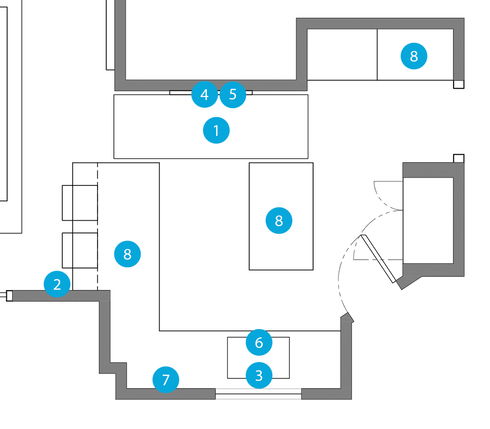 Online Designer Kitchen Floorplan