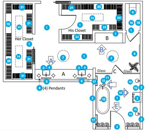 Online Designer Bathroom Floorplan