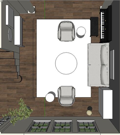 Online Designer Combined Living/Dining Floorplan