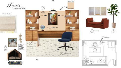 Pet Friendly Home Office Design Nora B. Moodboard 1 thumb