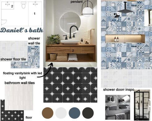 Midcentury Modern Guest Bathroom Remodel Sahar M. Moodboard 2 thumb