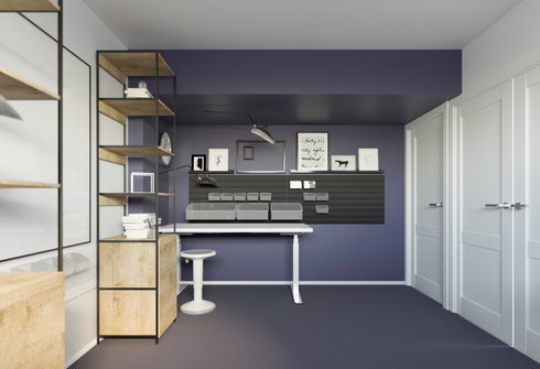 Industrial Small Home Office Design Decorilla