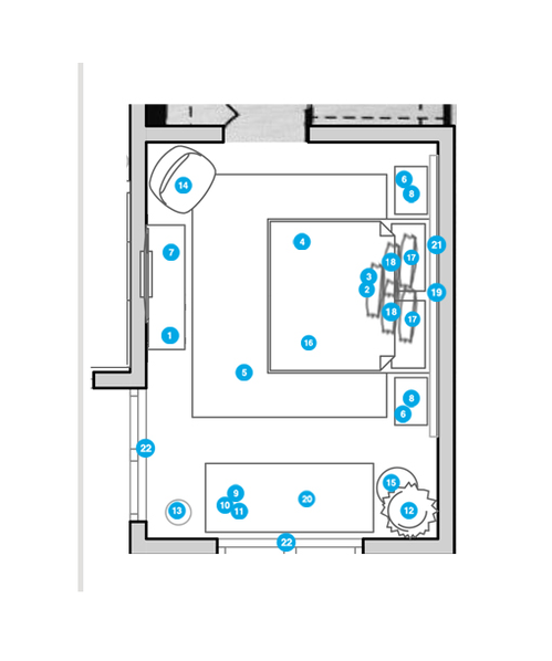 Online Designer Bedroom Floorplan